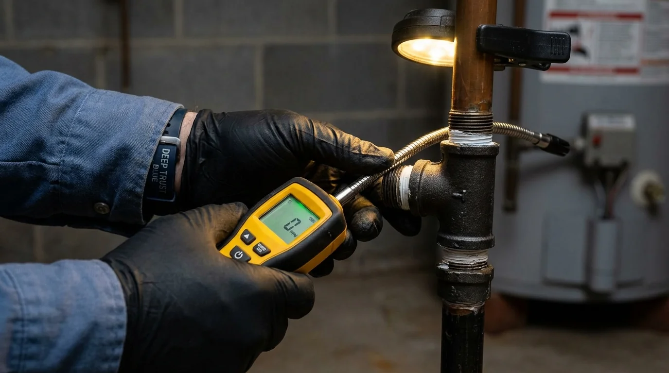 Gas leak detection with electronic sniffer by Johns Plumbing LLC in Wellton